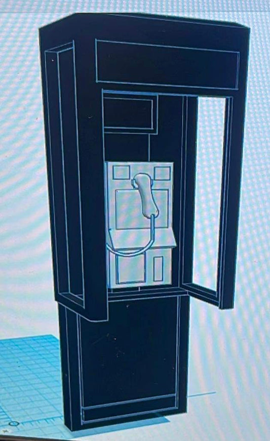 OO gauge phone boxes,