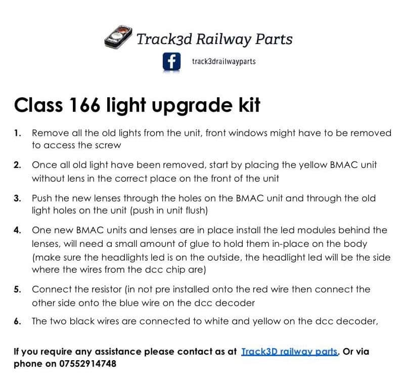 Class 166 lighting kit